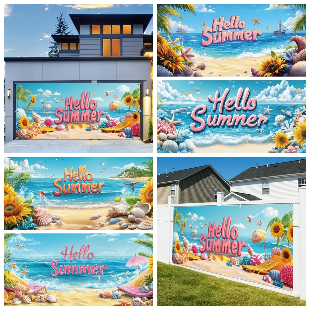 Yeele Hello Summer Garage Door Background Beach Sunflower Shell Garage Wall Frame For Vacation Party Outdoor Courtyard Decor
Yeele Hello Summer Garage Door Background Beach Sunflower Shell Garage Wall Frame For Vacation Party Outdoor Courtyard Decor