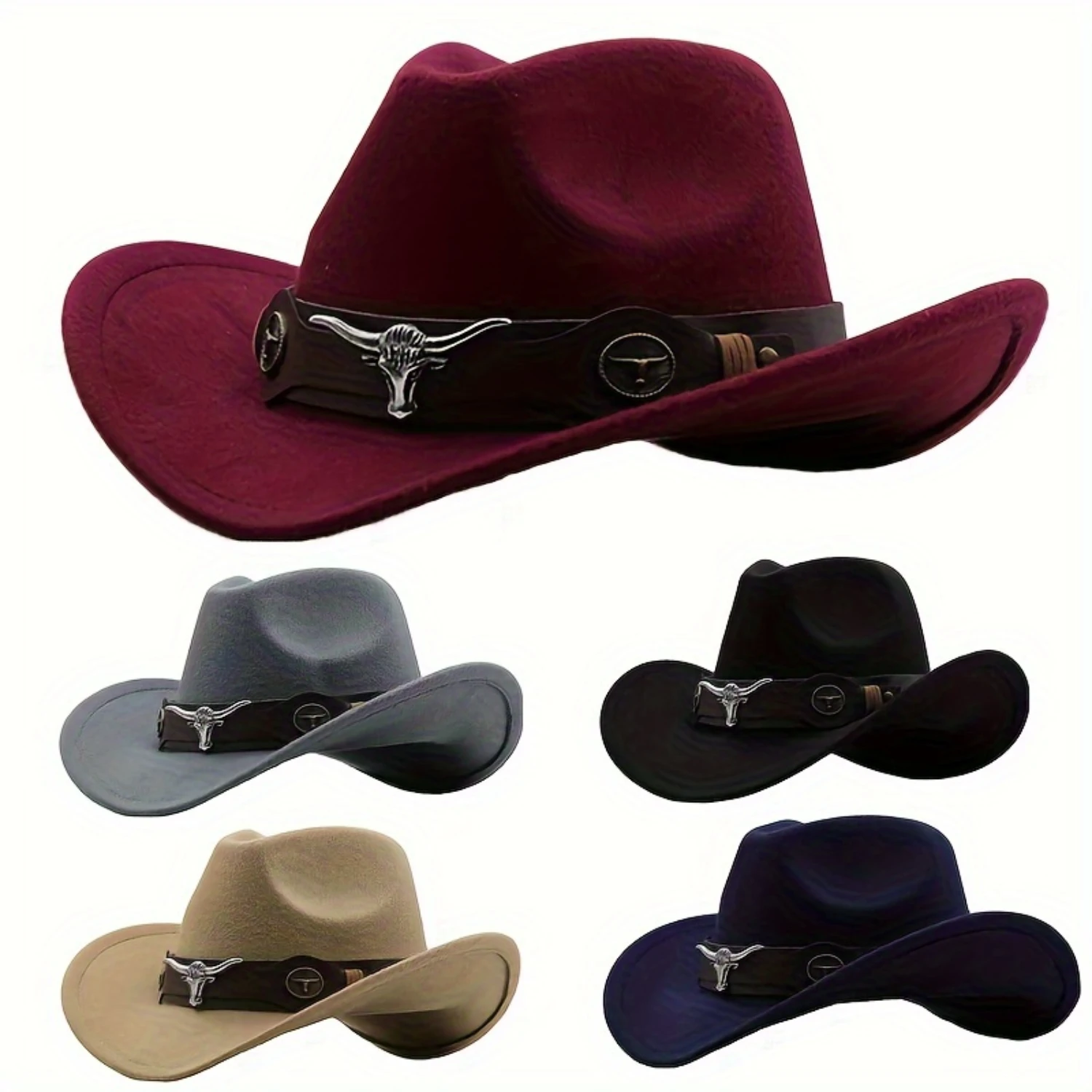 Vintage Felt Cowboy Hat - Wide Brim Unisex Cattleman Hat with Shapeable Brim for Outdoor Western Style, Fashionable Panama Hat f
Vintage Felt Cowboy Hat - Wide Brim Unisex Cattleman Hat with Shapeable Brim for Outdoor Western Style, Fashionable Panama Hat f