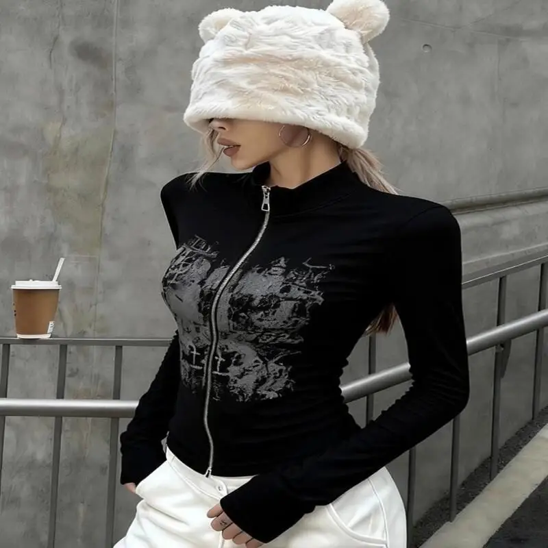 Kawaii модные топы для девочек, студенческие повседневные женские костюмы с героями мультфильмов, новые маленькие топы на молнии для девочек, американские ретро черные сексуальные топы
Kawaii модные топы для девочек, студенческие повседневные женские костюмы с героями мультфильмов, новые маленькие топы на молнии для девочек, американские ретро черные сексуальные топы