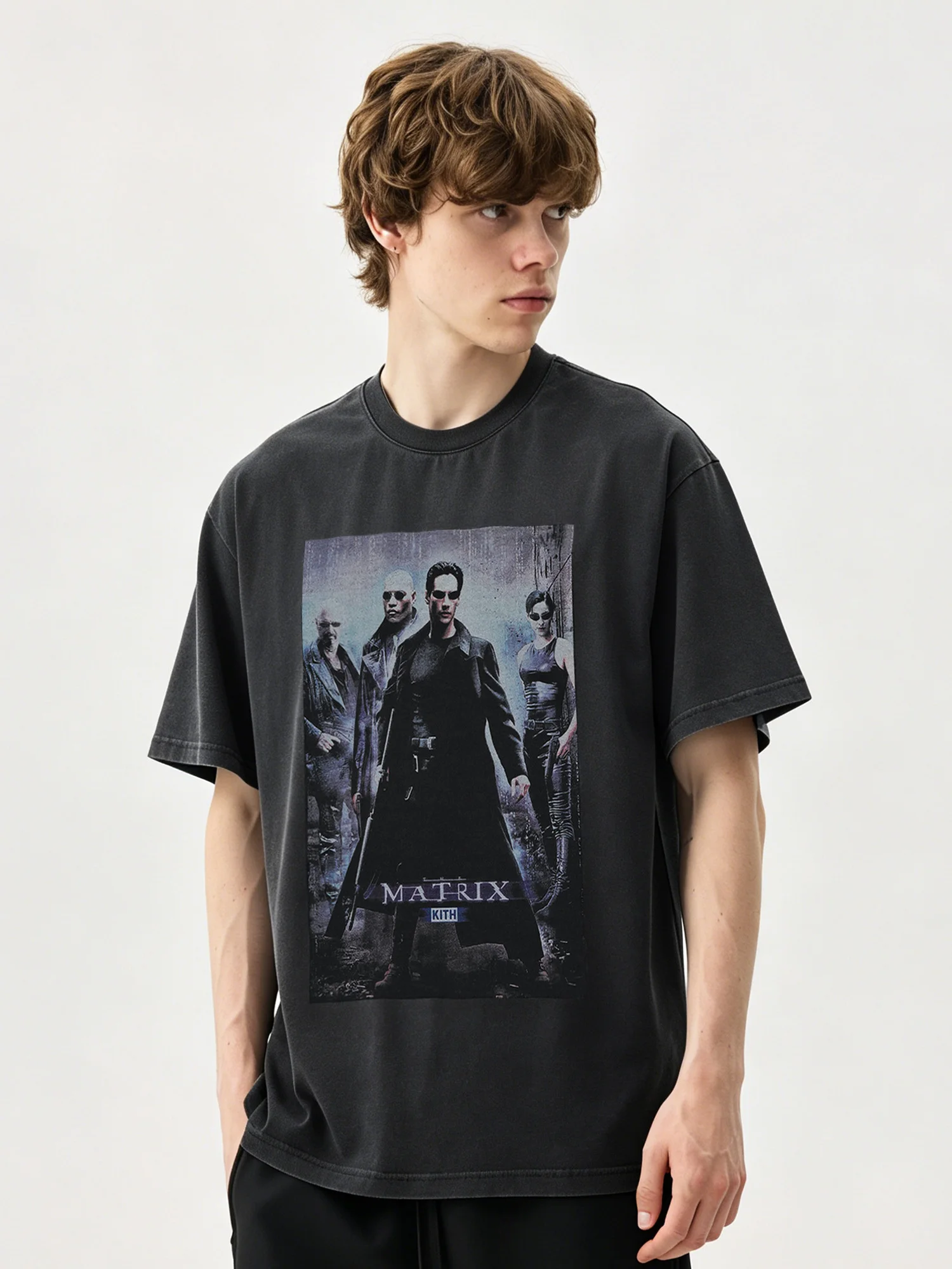 Kith Collaborative the Matrix Vintage Poster Men's Loose Fit Cotton Short Sleeve T-Shirt Retro Style Printed Casual Top
Kith Collaborative the Matrix Vintage Poster Men's Loose Fit Cotton Short Sleeve T-Shirt Retro Style Printed Casual Top