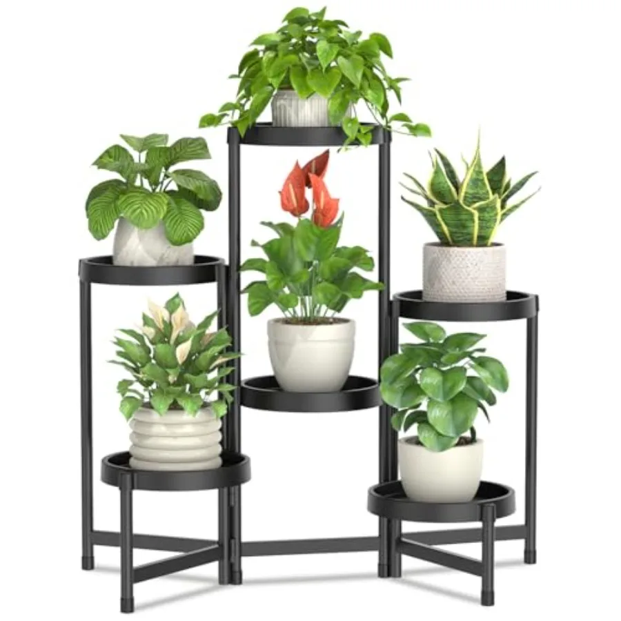 6 Tiered Plant Stand Indoor Outdoor with Plastic Tray, Corner Folding Tall Flower Display Rack, Modern Plant Holder Shelf for O
6 Tiered Plant Stand Indoor Outdoor with Plastic Tray, Corner Folding Tall Flower Display Rack, Modern Plant Holder Shelf for O