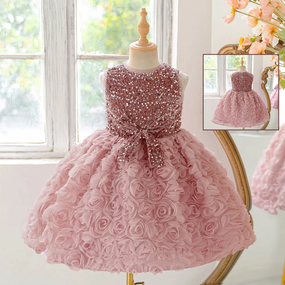 Flower Elegant Dress For Girls Luxury Sequins Princess Infant Dress Gown Birthday Party Wedding Bridesmaid Piano PerformDress
Flower Elegant Dress For Girls Luxury Sequins Princess Infant Dress Gown Birthday Party Wedding Bridesmaid Piano PerformDress