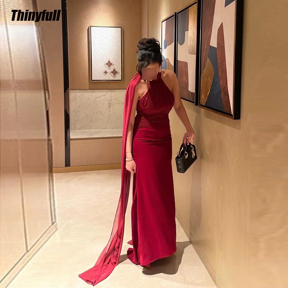 Thinyfull Mermaid Satin/Chiffon Prom Dress 2026 Halter Sleeveless Holiday Dress Arab Long Gown Robe De Soirée Customized
Thinyfull Mermaid Satin/Chiffon Prom Dress 2026 Halter Sleeveless Holiday Dress Arab Long Gown Robe De Soirée Customized