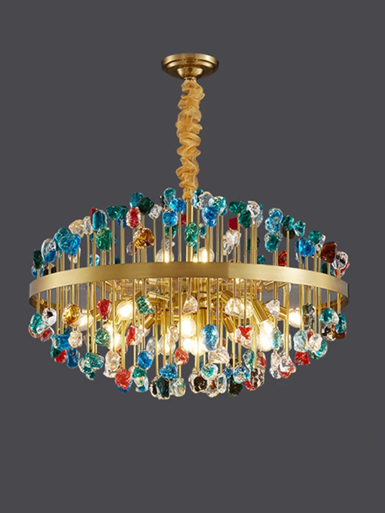 Luxury Modern Crystal Chandelier For Living Room Gold Home Decoration Colorful Cristal Lamp Dining Chain Lighting Fixture
Luxury Modern Crystal Chandelier For Living Room Gold Home Decoration Colorful Cristal Lamp Dining Chain Lighting Fixture