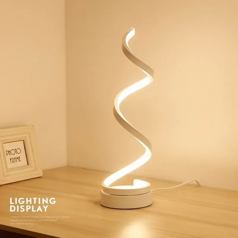 Modern Minimalist LED Table Lamp Home Decoration Bedroom Lighting Bedside Acrylic Desk Lamp Reading Light Spiral Night Light
Modern Minimalist LED Table Lamp Home Decoration Bedroom Lighting Bedside Acrylic Desk Lamp Reading Light Spiral Night Light