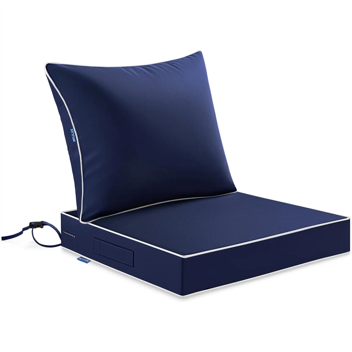 Outdoor Seat Cushion 24x24 Waterproof & Fade Resistant for Patio Chair with Handle and Adjustable Straps, Deep Seat and Back
Outdoor Seat Cushion 24x24 Waterproof & Fade Resistant for Patio Chair with Handle and Adjustable Straps, Deep Seat and Back