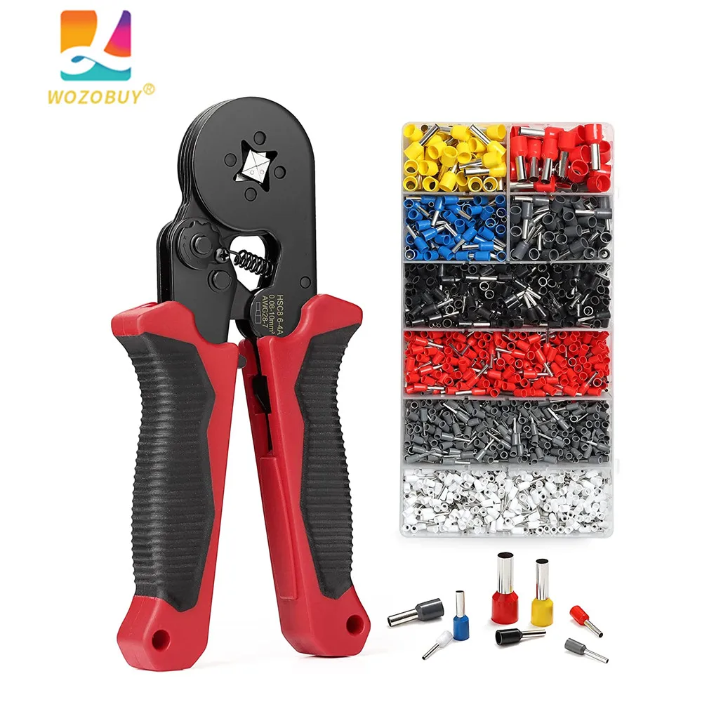 WOZOBUY Ferrule Crimping Tool Kit,AWG 28-7 Self-adjustable Ratchet Wire Crimper Plier Set,Sleeves Ferrule Wire Crimping Tool
WOZOBUY Ferrule Crimping Tool Kit,AWG 28-7 Self-adjustable Ratchet Wire Crimper Plier Set,Sleeves Ferrule Wire Crimping Tool