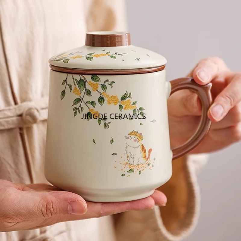 Ceramic Cups Filter Mug with Lid Personal Office Water Cup Household Homeowner Tea Cup Tea Ceremony Accessories Household Items
Ceramic Cups Filter Mug with Lid Personal Office Water Cup Household Homeowner Tea Cup Tea Ceremony Accessories Household Items