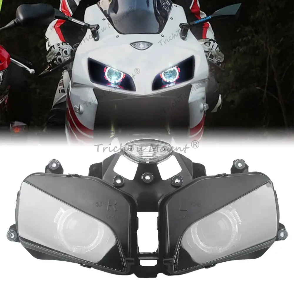 Custom Motorcycle Headlight For Honda CBR600RR / F5 2003 2004 2005 2006 White+Red LED Double Angel Eye Fully Assembled Headlight
Custom Motorcycle Headlight For Honda CBR600RR / F5 2003 2004 2005 2006 White+Red LED Double Angel Eye Fully Assembled Headlight