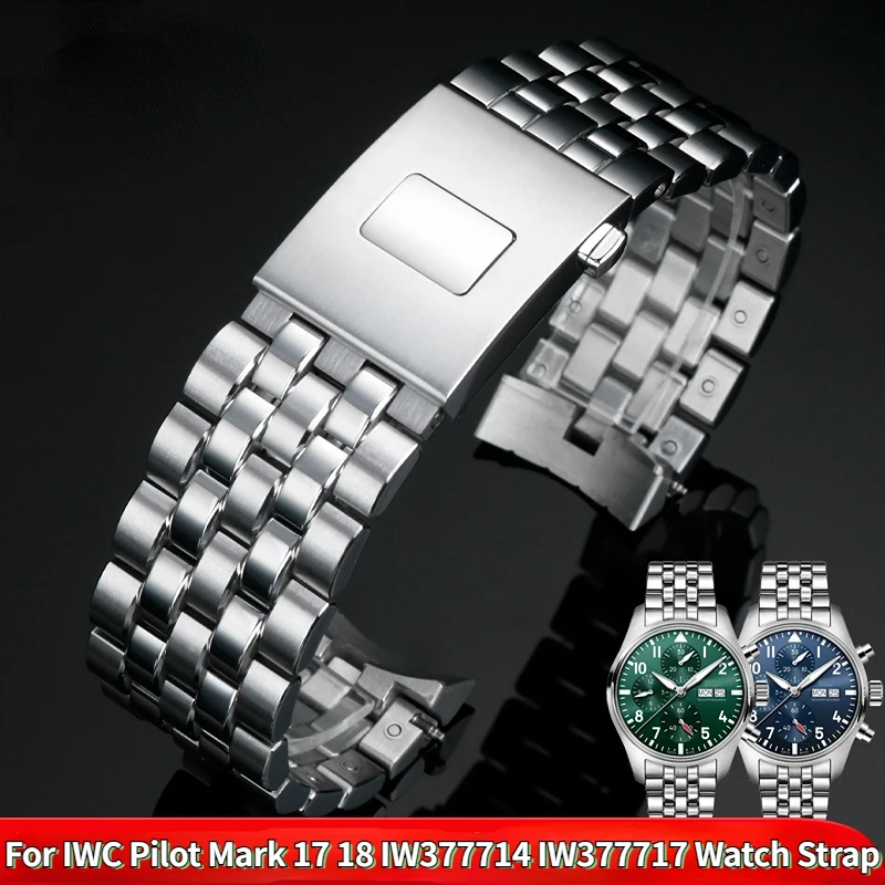 Curved end interface men's metal watchband For IWC Mark 17 18 Pilot's 377710 377714 watch strap stainless steel chain 20MM 21MM
Curved end interface men's metal watchband For IWC Mark 17 18 Pilot's 377710 377714 watch strap stainless steel chain 20MM 21MM