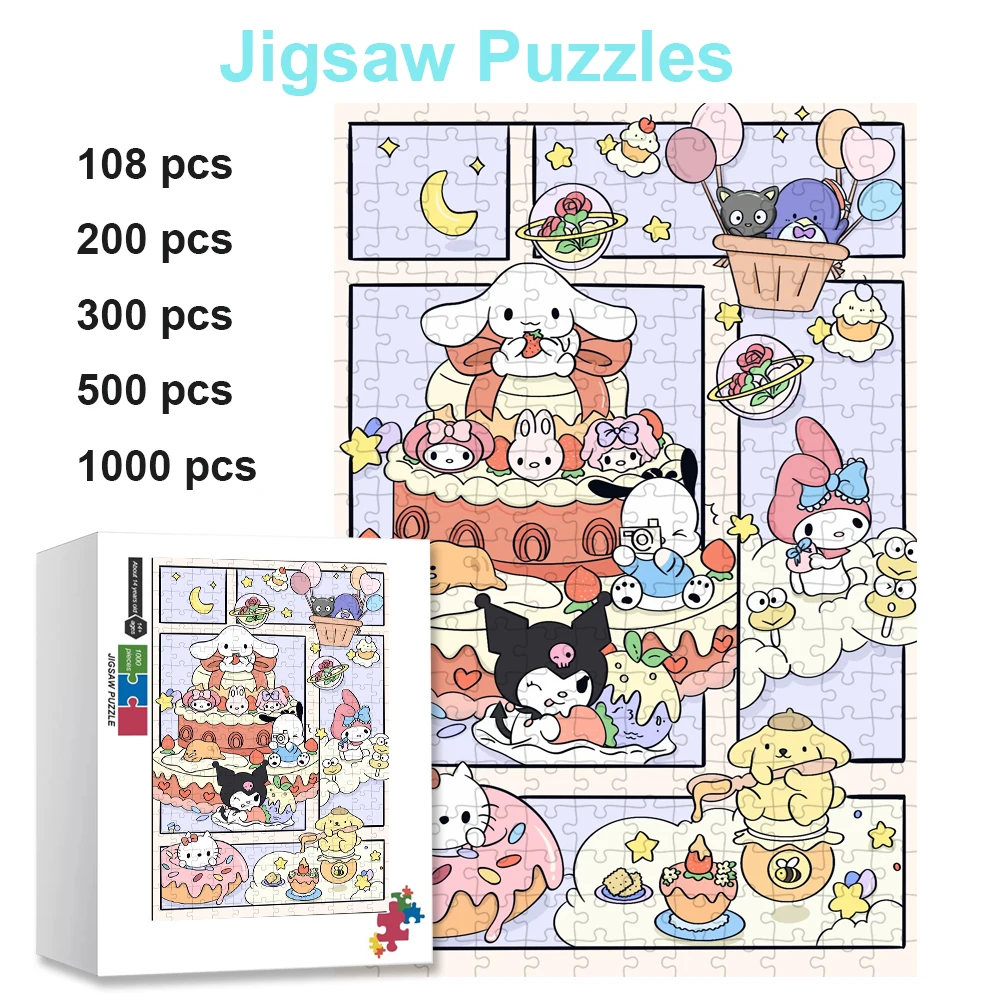 Пазлы с героями мультфильмов Samrio Hello Kitty Mymelody Kuromi, головоломки, домашний декор, сделай сам, интеллект, декомпрессионные игрушки
Пазлы с героями мультфильмов Samrio Hello Kitty Mymelody Kuromi, головоломки, домашний декор, сделай сам, интеллект, декомпрессионные игрушки