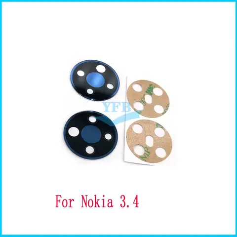 2PCS For Nokia 3 3.1 3.4 5 5.3 2.3 2.4 5.4 Back Rear Camera Lens Glass With Adhesive Sticker Replacement Parts
