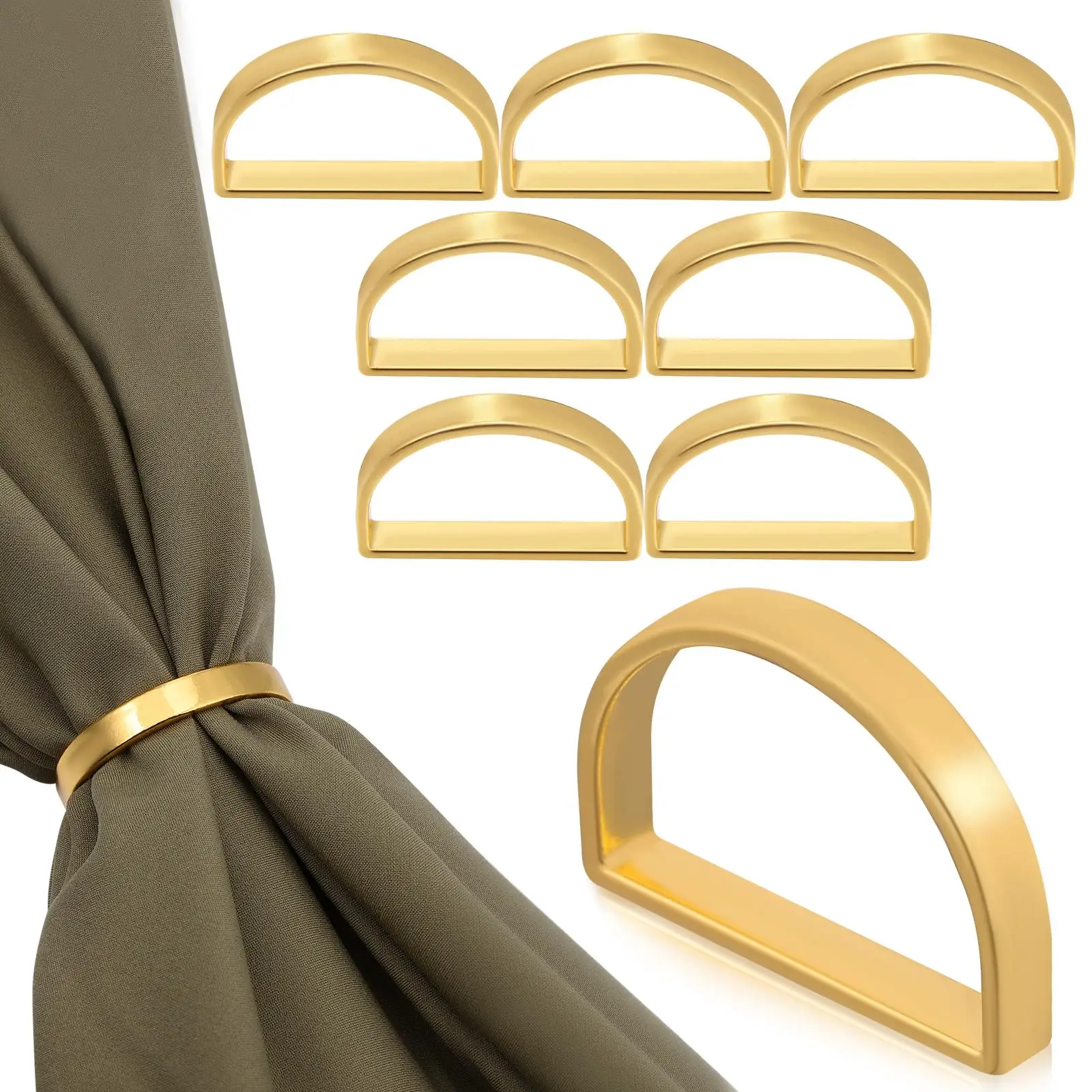 8 Pcs Napkin Rings Zinc Alloy D Shape Dinner Table Holder Cloth Napkins Party Banquet Wedding Thanksgiving Metal Material Easy
8 Pcs Napkin Rings Zinc Alloy D Shape Dinner Table Holder Cloth Napkins Party Banquet Wedding Thanksgiving Metal Material Easy