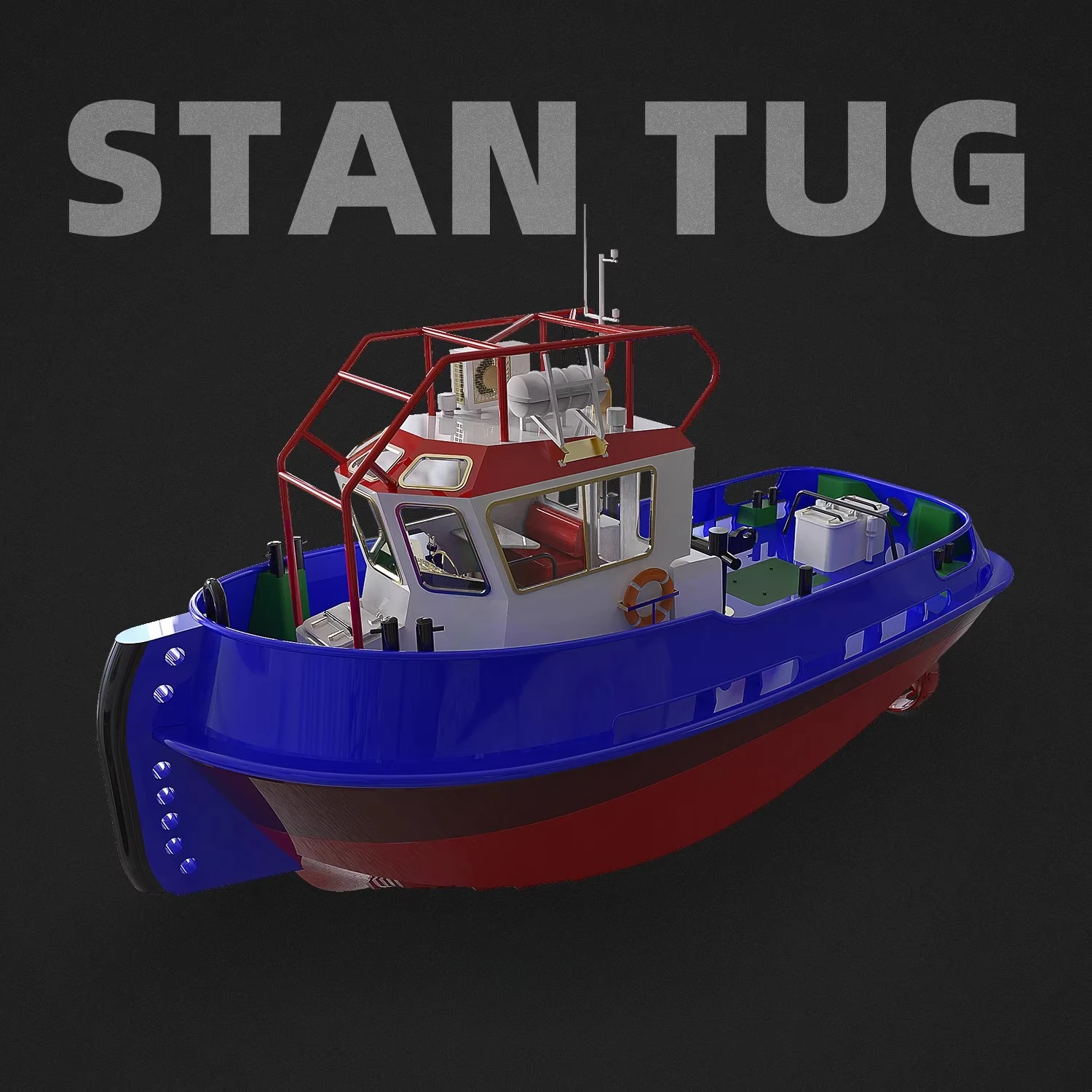 270 мм 1/48 Stan Tug1205 RC Tugboat KIT Edition SLA Набор моделей из смолы Универсальный пульт дистанционного управления Верхняя нажимная модель рабочего лодки Игрушка
270 мм 1/48 Stan Tug1205 RC Tugboat KIT Edition SLA Набор моделей из смолы Универсальный пульт дистанционного управления Верхняя нажимная модель рабочего лодки Игрушка