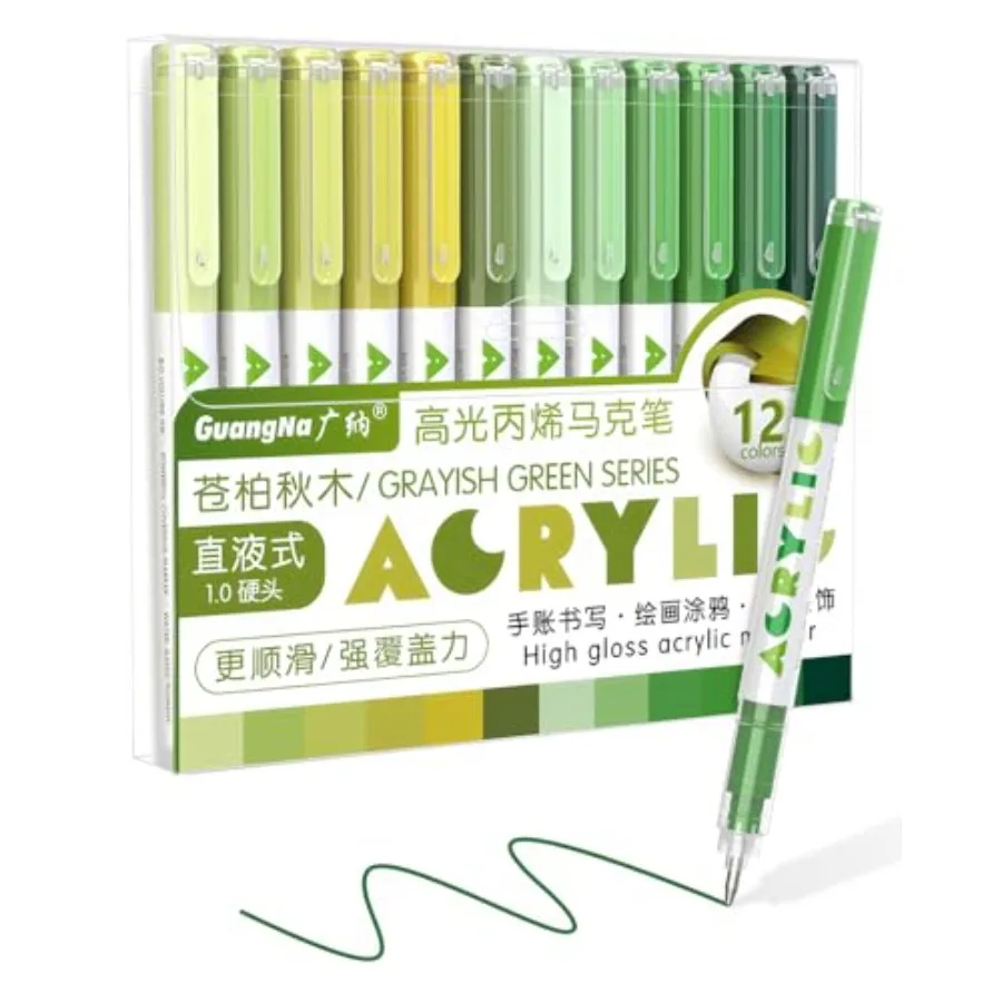 Acrylic Gel Pens 12 Color, Colo Pens for Journaling, Coloring Books, Calligraphy, Note Taking and DIY Crafts, RollerBall Pen Ti
Acrylic Gel Pens 12 Color, Colo Pens for Journaling, Coloring Books, Calligraphy, Note Taking and DIY Crafts, RollerBall Pen Ti