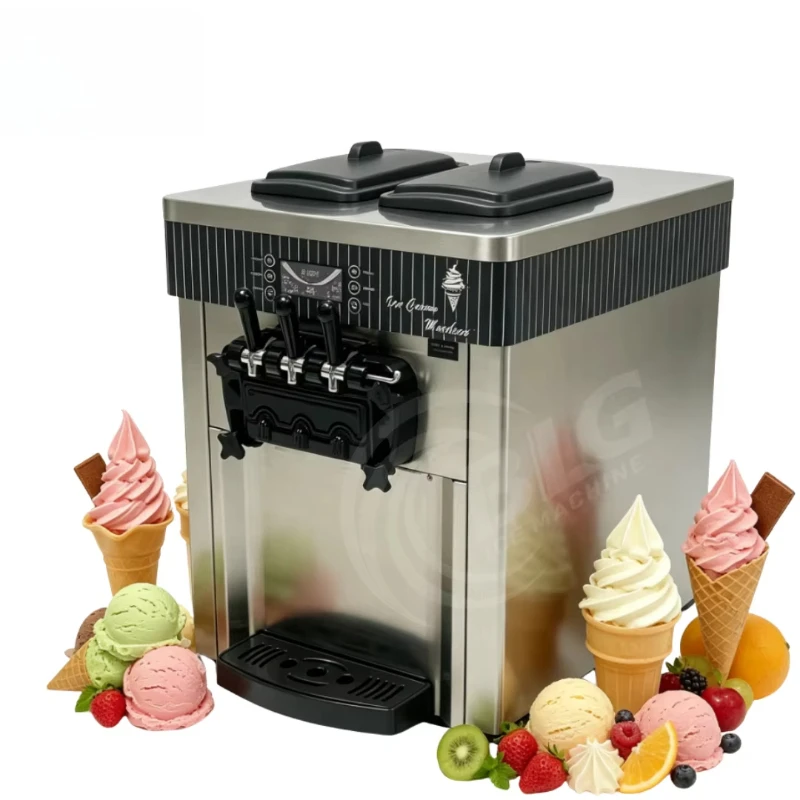 Table Ice Cream Commercial Soft Ice Cream Maker Ice Cream Machine with 3 Nozzles Cone Stainless Steel 3 Flavors
Table Ice Cream Commercial Soft Ice Cream Maker Ice Cream Machine with 3 Nozzles Cone Stainless Steel 3 Flavors
