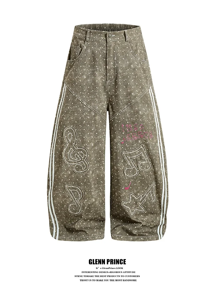 GPstudio American Street Lazy Note Embroidery Polka Dot Men's Light Cotton Wide Leg Knife Pants Jeans Casual Youth Fashion
GPstudio American Street Lazy Note Embroidery Polka Dot Men's Light Cotton Wide Leg Knife Pants Jeans Casual Youth Fashion