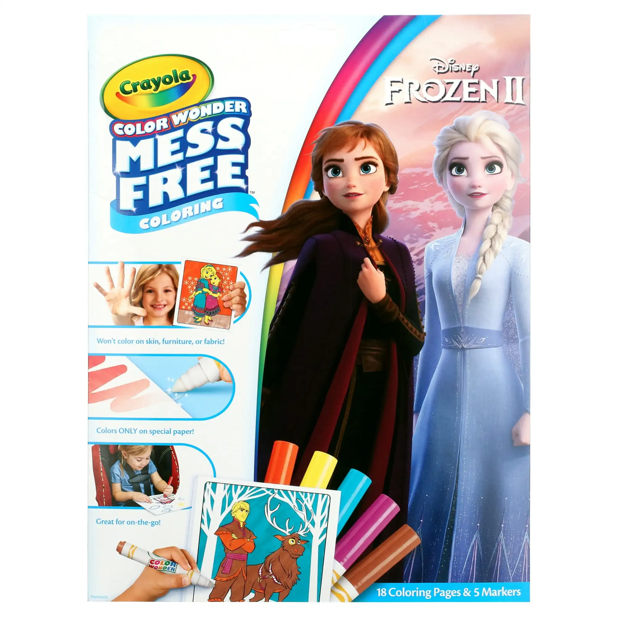 Crayola Color Wonder Mess Free Frozen 2, Coloring Free, 18 страниц, для начинающих, унисекс для детей
Crayola Color Wonder Mess Free Frozen 2, Coloring Free, 18 страниц, для начинающих, унисекс для детей