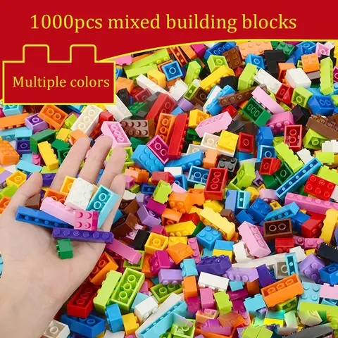 1000/500/300pcs Building Blocks City DIY Creative Building Blocks Compatible Building Blocks Large Base Plate Educational Child
