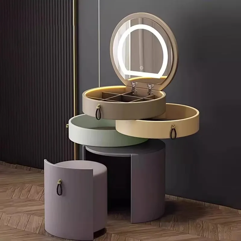 Nordic Style Round Vanity Table Beauty Storage Modern Multifunctional Dressers Fashion Design Oriented Coiffeuse Home Furniture
Nordic Style Round Vanity Table Beauty Storage Modern Multifunctional Dressers Fashion Design Oriented Coiffeuse Home Furniture