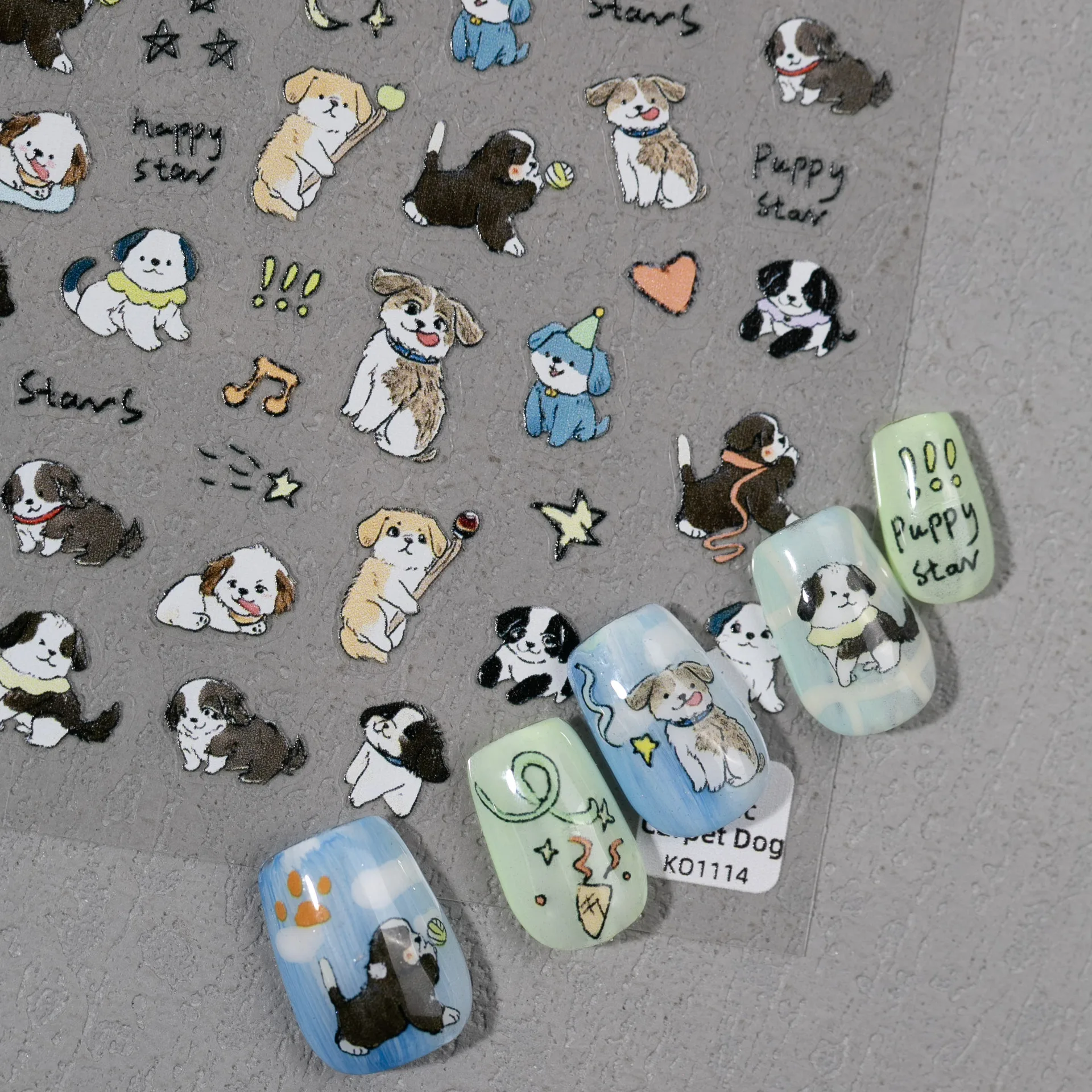 1Pc/Wholesale 3D Magic Carpet Dog Nail Stickers | Happy Puppy with Birthday Hats, Stars & Music Notes for DIY Nail Art
1Pc/Wholesale 3D Magic Carpet Dog Nail Stickers | Happy Puppy with Birthday Hats, Stars & Music Notes for DIY Nail Art