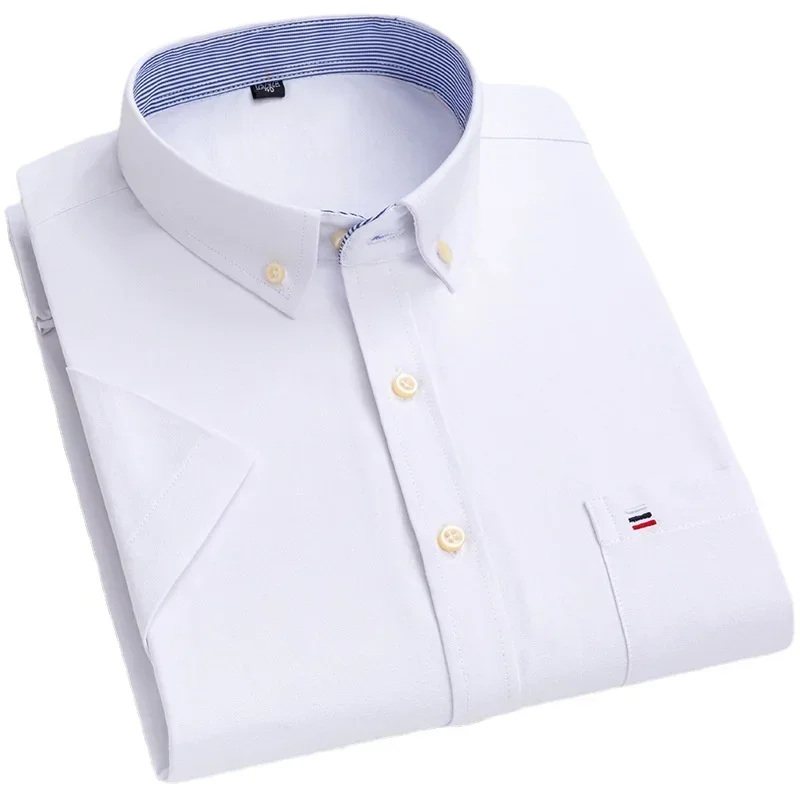 Men's Oxford Short Sleeve Summer Casual Shirts Single Pocket Comfortable Standard-fit Button-down Plaid Striped Cotton Shirt
Men's Oxford Short Sleeve Summer Casual Shirts Single Pocket Comfortable Standard-fit Button-down Plaid Striped Cotton Shirt
