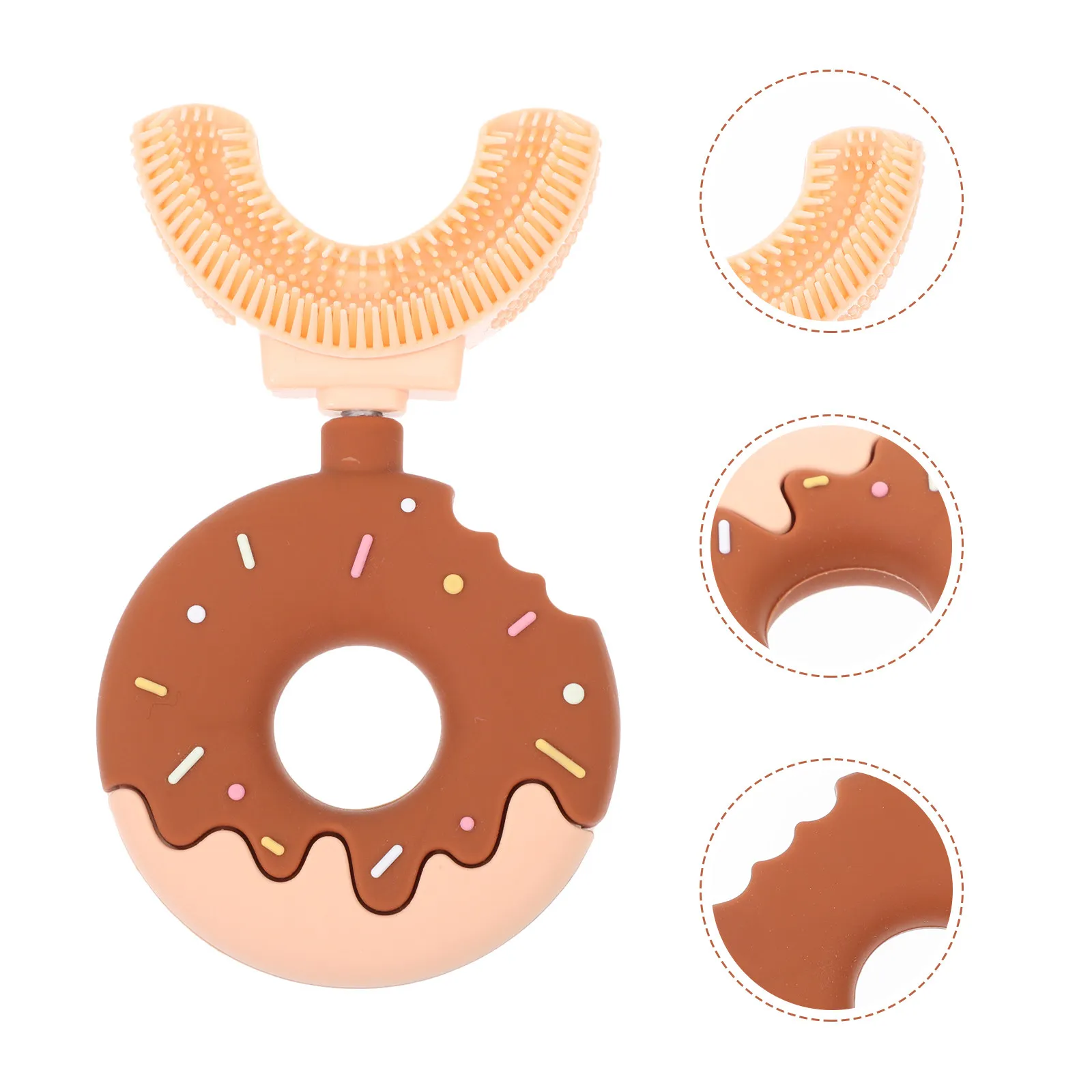 Baby Silicone Toothbrush U-Shaped Kids Toothbrush Portable Toddler Training Tool Doughnut Design Tooth Cleaning Supply For
Baby Silicone Toothbrush U-Shaped Kids Toothbrush Portable Toddler Training Tool Doughnut Design Tooth Cleaning Supply For