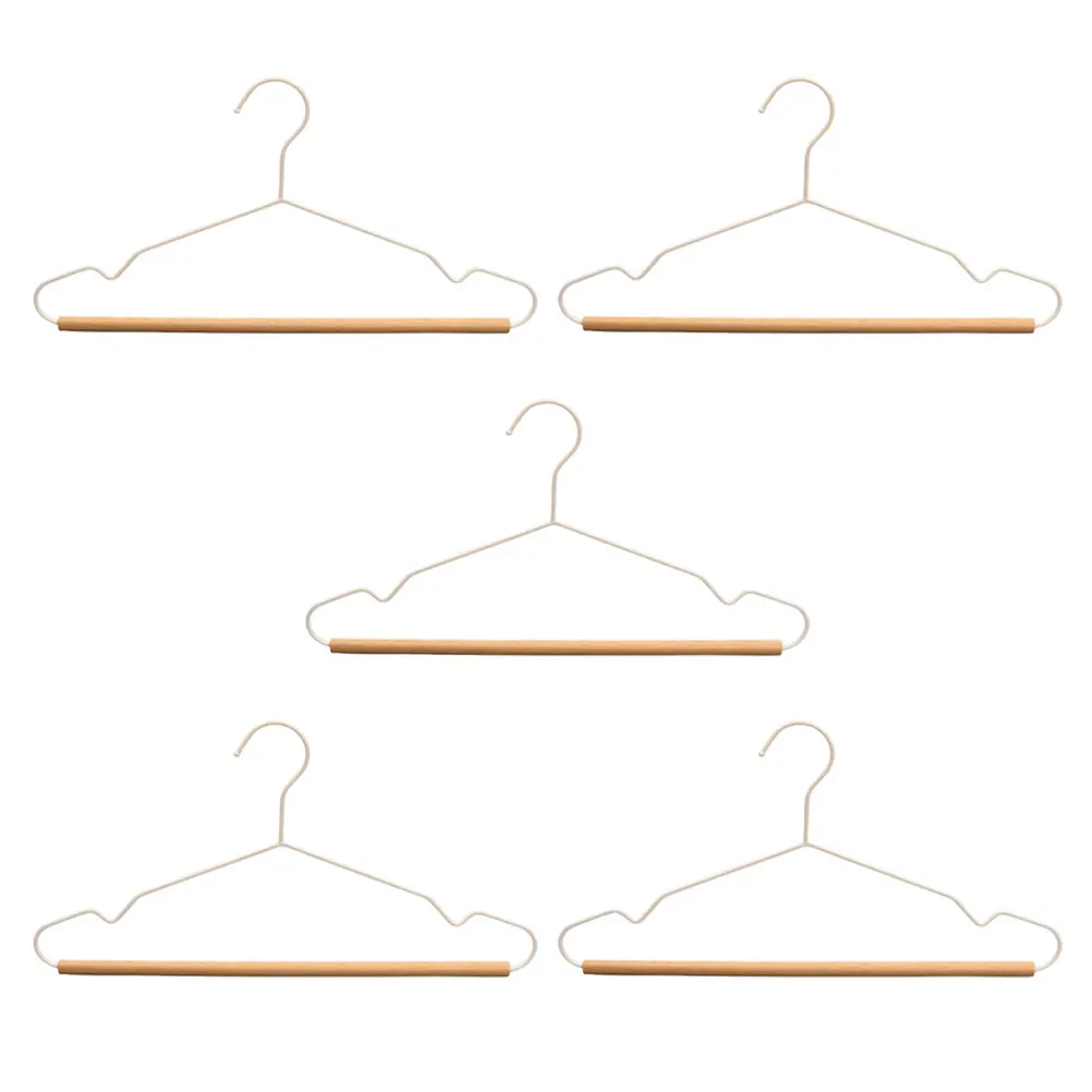 5pcs Clothes Hangers Wooden Iron Home Drying Rack Simple White Beech Sliding Groove Practical Storage Solution
5pcs Clothes Hangers Wooden Iron Home Drying Rack Simple White Beech Sliding Groove Practical Storage Solution