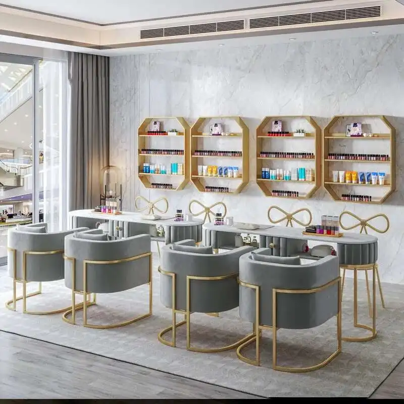 Modern High -end Nail Table and Chair Set Beauty Salon Professional Nail Table Salon Furniture Light Luxury Bedroom Makeup Table
Modern High -end Nail Table and Chair Set Beauty Salon Professional Nail Table Salon Furniture Light Luxury Bedroom Makeup Table