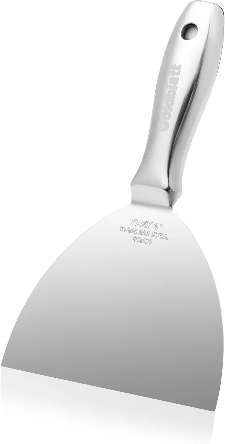 6" Putty Knife, All Stainless Steel Paint Scraper, Flexible Blade, Ergonomic Handle for Drywall Repair
6" Putty Knife, All Stainless Steel Paint Scraper, Flexible Blade, Ergonomic Handle for Drywall Repair