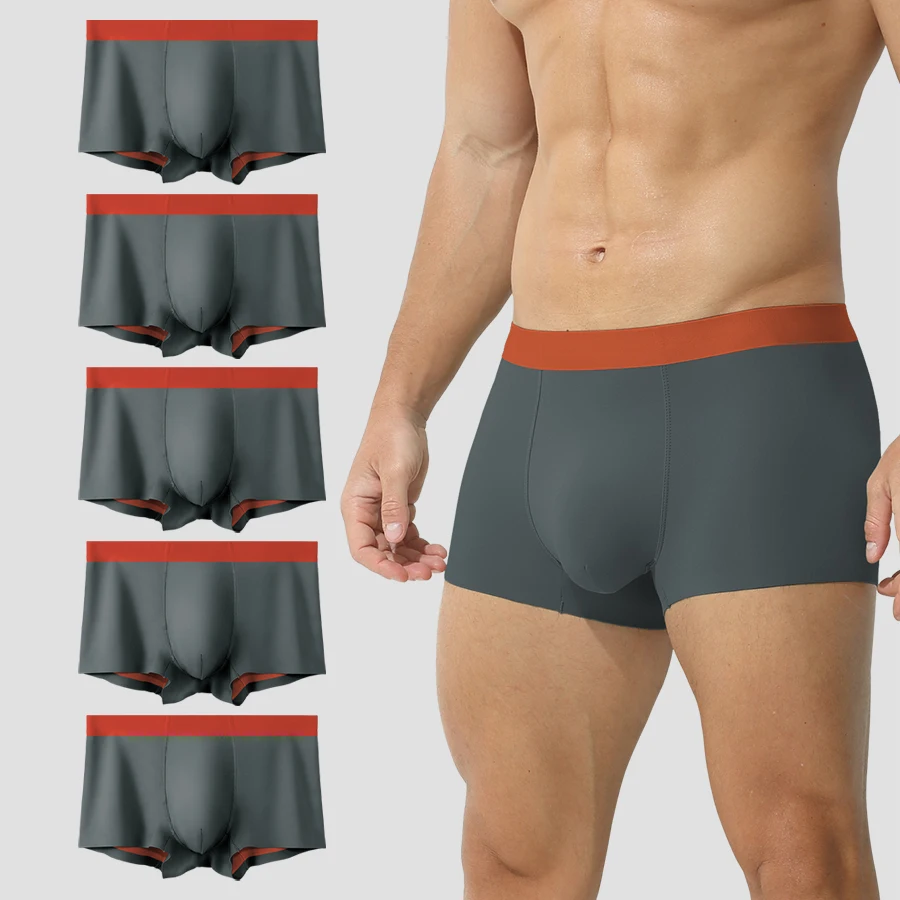 5 шт. мужское бесшовное нижнее белье из ледяного шелка, высококачественные двусторонние шорты-боксеры, удобные, тонкий стиль на лето
5 шт. мужское бесшовное нижнее белье из ледяного шелка, высококачественные двусторонние шорты-боксеры, удобные, тонкий стиль на лето