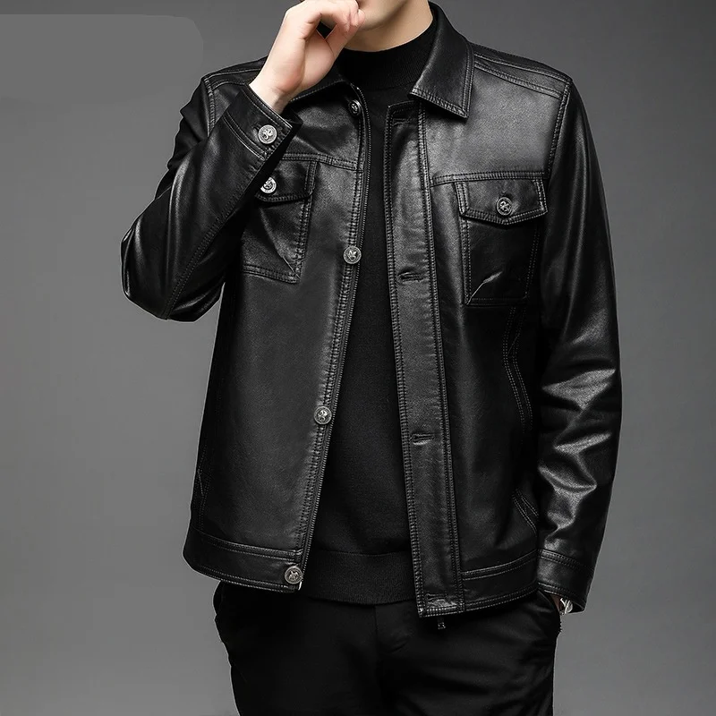 Ning High-End Leather Jaet Men's Mid-Age 2025 New Autumn Winter Button Soft Leather Coat Dad Sle Faion Urban Casual
Ning High-End Leather Jaet Men's Mid-Age 2025 New Autumn Winter Button Soft Leather Coat Dad Sle Faion Urban Casual