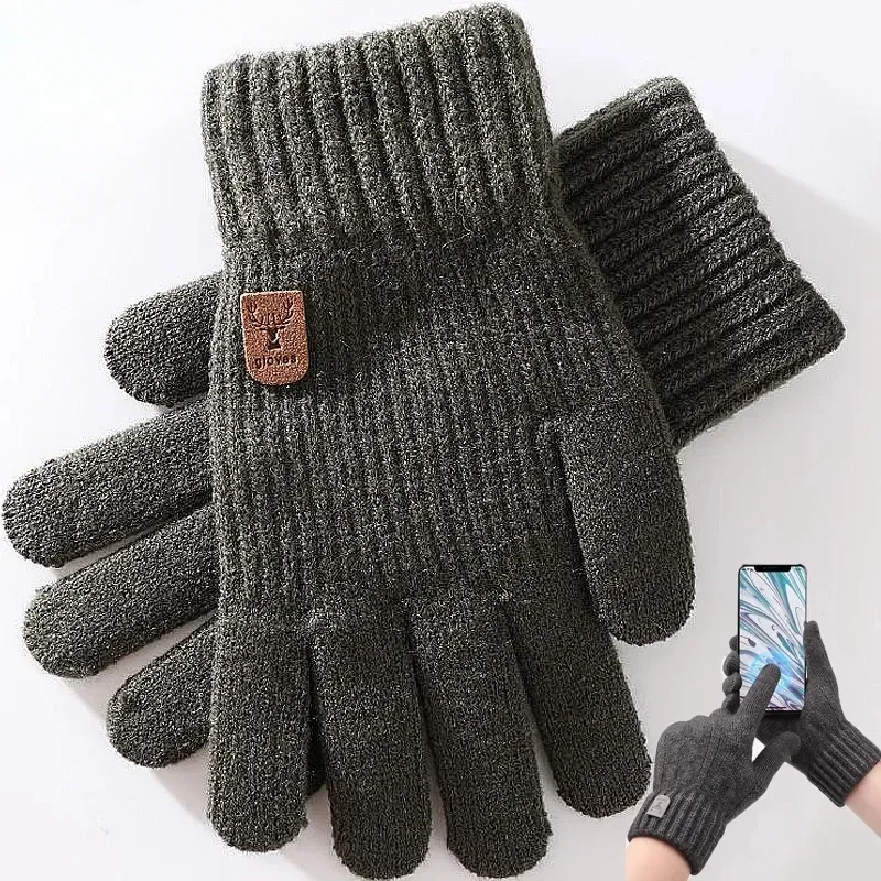 New Cashmere Gloves Winter Warm Five Finger Mittens Touchable Men Outdoors Skiing Cycling Motorcycle Cold-proof Fingering Glove 
New Cashmere Gloves Winter Warm Five Finger Mittens Touchable Men Outdoors Skiing Cycling Motorcycle Cold-proof Fingering Glove