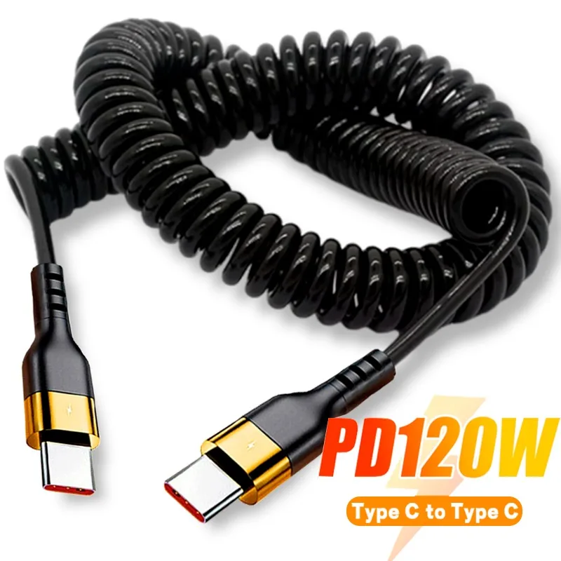 PD 120 Вт, быстрая зарядка, два кабеля USB C, гибкая пружина, провод зарядного устройства типа C к C для IPhone 15 Plus Pro Max Samsung Xiaomi
PD 120 Вт, быстрая зарядка, два кабеля USB C, гибкая пружина, провод зарядного устройства типа C к C для IPhone 15 Plus Pro Max Samsung Xiaomi