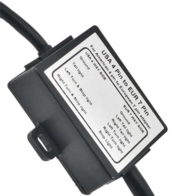 A22E-Trailer Connector USA 4-Pin Flat Plug To European7-Pin Connector 4 To 7 Trailer Light Converter Circuit Adapter
A22E-Trailer Connector USA 4-Pin Flat Plug To European7-Pin Connector 4 To 7 Trailer Light Converter Circuit Adapter