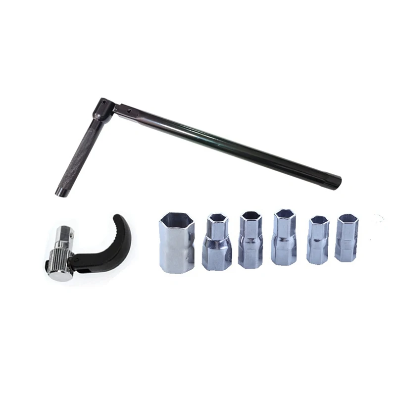 Faucet Wrench 9 To 17Mm Carbon Steel Plumber Socket Wrench With 6 Sockets And 1 Collet Tight Spaces Tap Back Nut Wrench
Faucet Wrench 9 To 17Mm Carbon Steel Plumber Socket Wrench With 6 Sockets And 1 Collet Tight Spaces Tap Back Nut Wrench