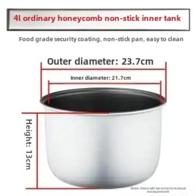Universal Electric Rice Cooker Bowl For Midea 2L 3L 4L 5L Non-stick Pan Rice Cooker Honeycomb Liner Single Spray 1pc
Universal Electric Rice Cooker Bowl For Midea 2L 3L 4L 5L Non-stick Pan Rice Cooker Honeycomb Liner Single Spray 1pc
