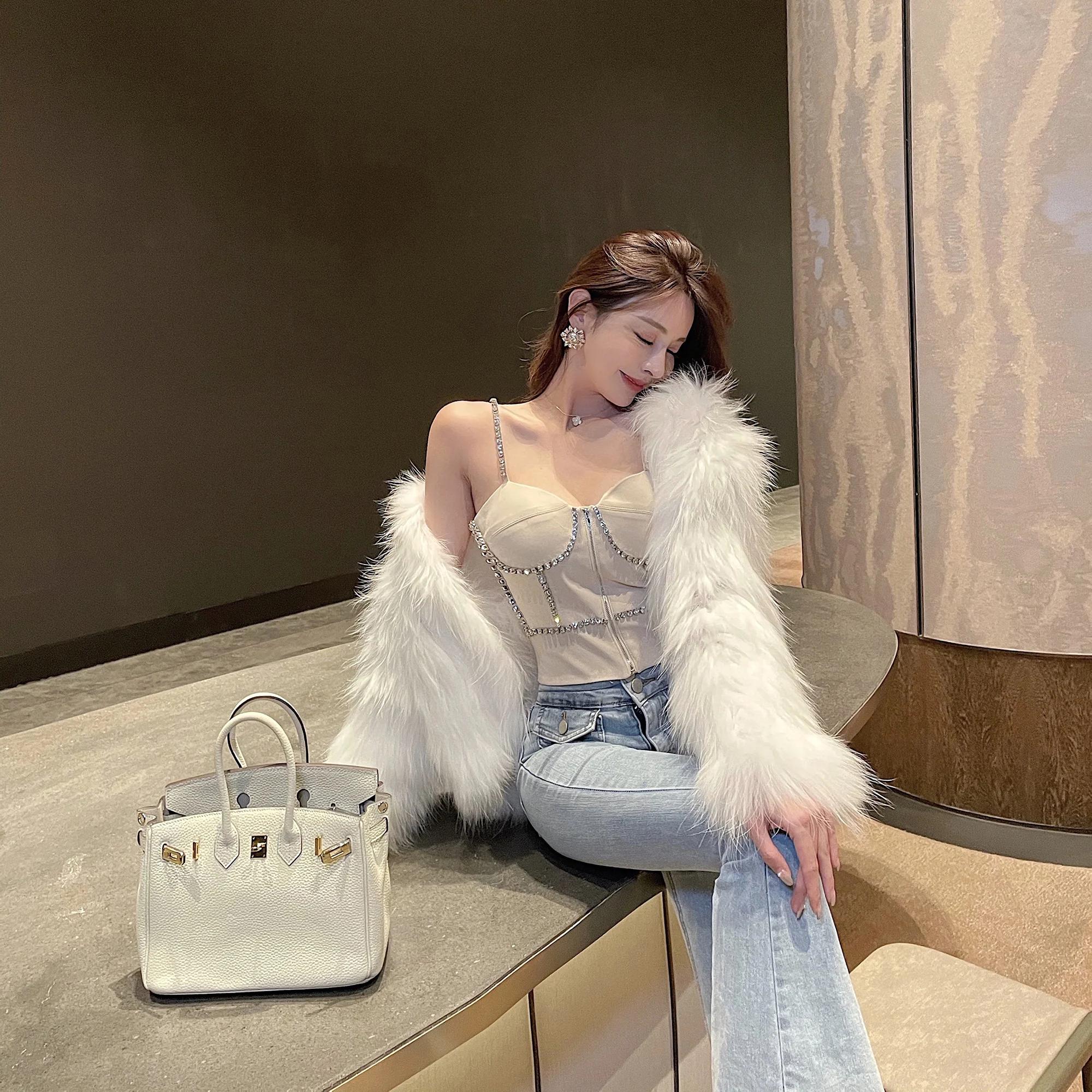 Young Women's Real Fur Coated Jaet Woven ort Sle Korean Commute Faion Long Sve ort Length Autumn Winter New
Young Women's Real Fur Coated Jaet Woven ort Sle Korean Commute Faion Long Sve ort Length Autumn Winter New