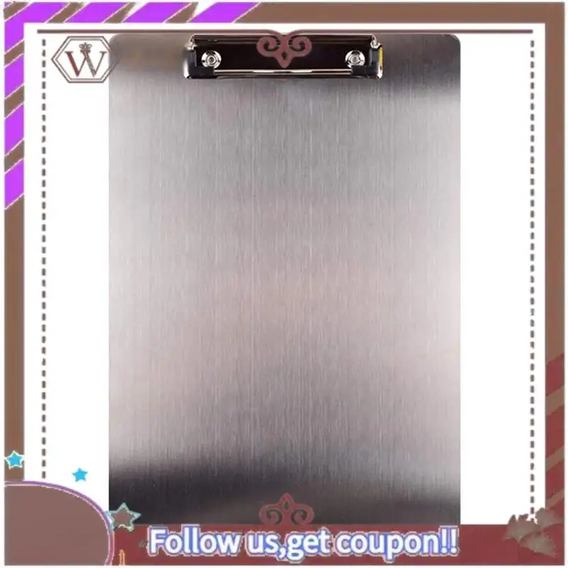 Latest 2X Metal Clipboard Folder A4 Stainless Steel Clip Board Bill Storage Folder Writing File Board Menu Splint For Business
Latest 2X Metal Clipboard Folder A4 Stainless Steel Clip Board Bill Storage Folder Writing File Board Menu Splint For Business
