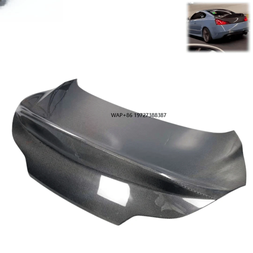 High Quality V1 Style for Infiniti G37 2-door Carbon Fiber Trunk Lid Perfect Fitment Black YT Brand 3 Month Warranty
High Quality V1 Style for Infiniti G37 2-door Carbon Fiber Trunk Lid Perfect Fitment Black YT Brand 3 Month Warranty