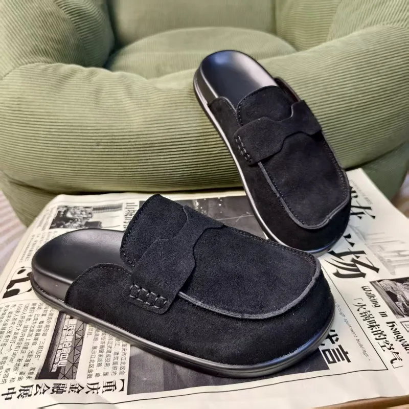 New Women's Shoes Luxury Genuine Leather Muller Slippers for Woman Exquisite Baotou Casual Shoes Designer Shoes Zapatos De Mujer
New Women's Shoes Luxury Genuine Leather Muller Slippers for Woman Exquisite Baotou Casual Shoes Designer Shoes Zapatos De Mujer
