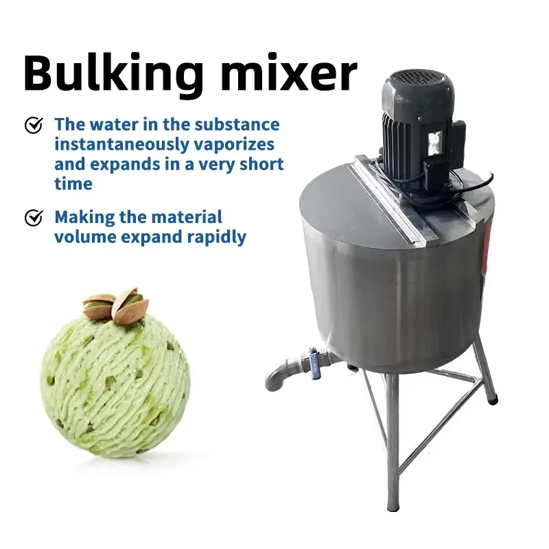 Food Grade Bulking Mixer Machine For Ice Cream Powder Water Mixing Expanding Dense Delicate Texture Making Equipment
Food Grade Bulking Mixer Machine For Ice Cream Powder Water Mixing Expanding Dense Delicate Texture Making Equipment