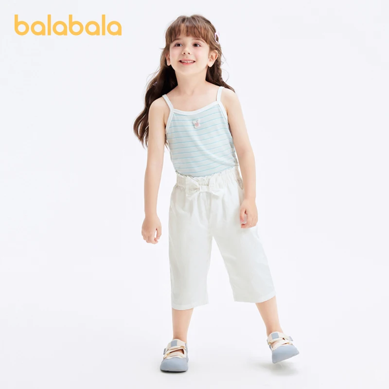 Balabala Children Clothing Girls Set Baby Short Sleeve Children Outfit 2024 Summer New Vest with Stripes and Suspender Straps
Balabala Children Clothing Girls Set Baby Short Sleeve Children Outfit 2024 Summer New Vest with Stripes and Suspender Straps
