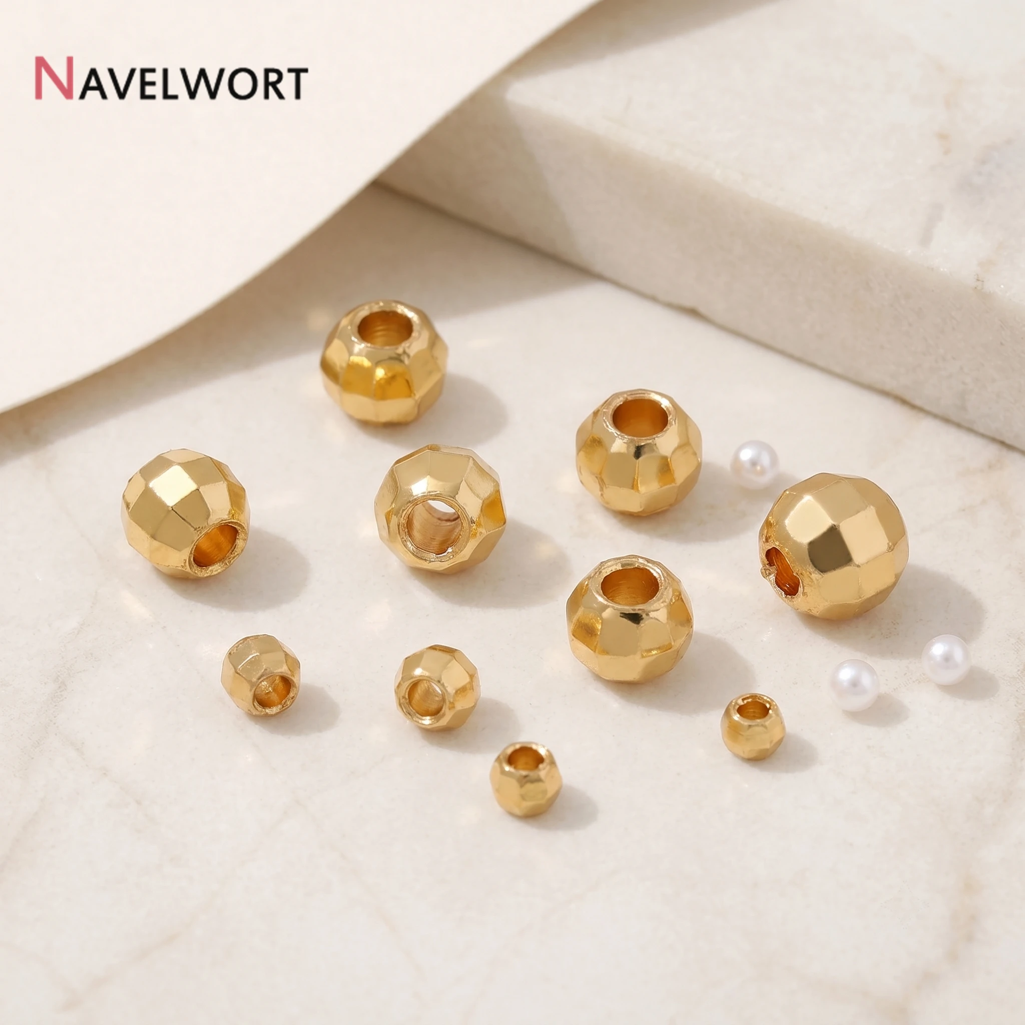 14K Gold Plated Brass Faceted Round Spacer Beads,Separator For Beads, For DIY Bracelet Necklace Making Accessories
14K Gold Plated Brass Faceted Round Spacer Beads,Separator For Beads, For DIY Bracelet Necklace Making Accessories