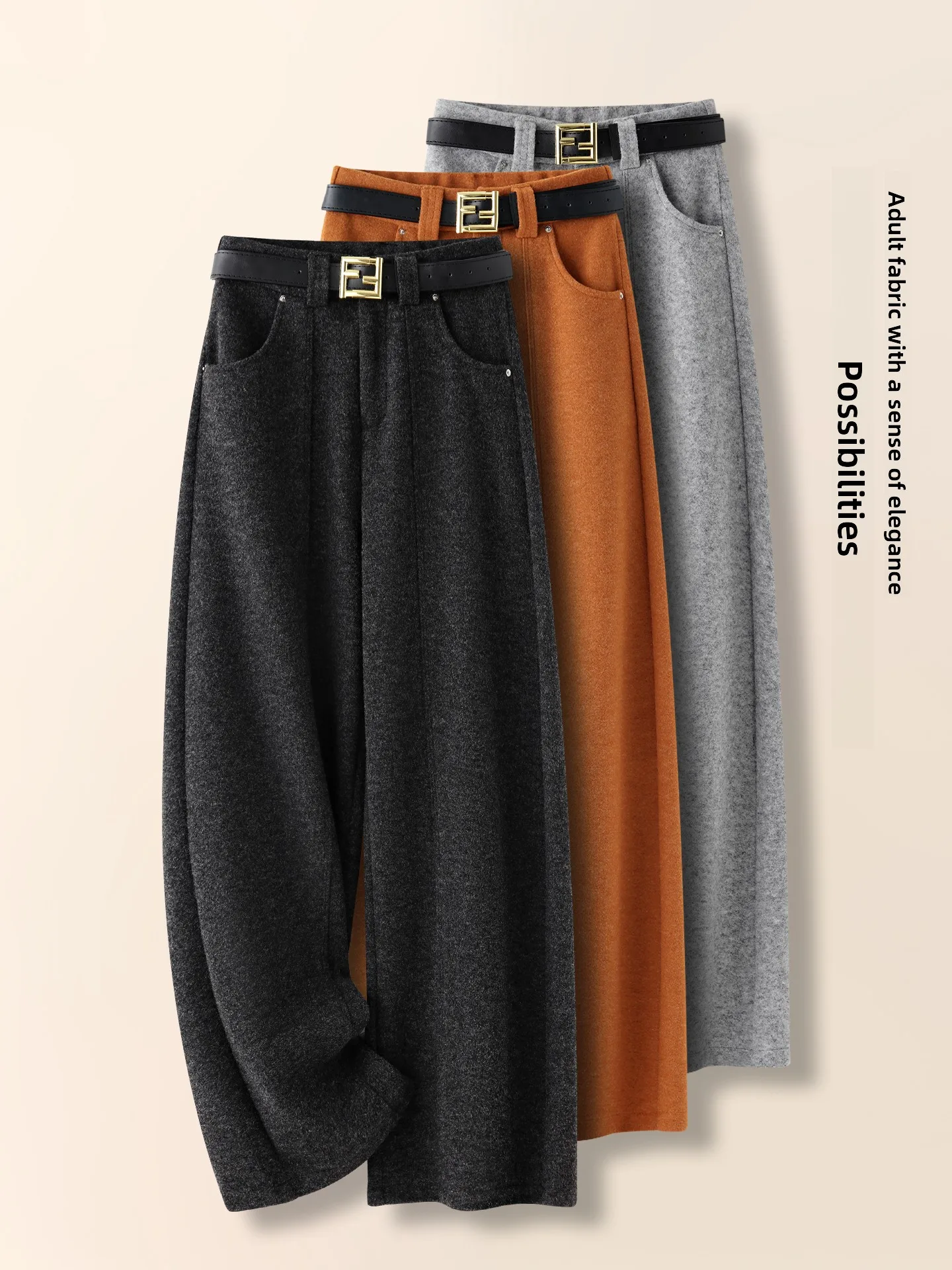 High Waist Slim Fit Woolen Wide Leg Pants Women's Casual Trousers Autumn Winter Fashion Popular New Style Fleece Lined Knife ...
High Waist Slim Fit Woolen Wide Leg Pants Women's Casual Trousers Autumn Winter Fashion Popular New Style Fleece Lined Knife ...