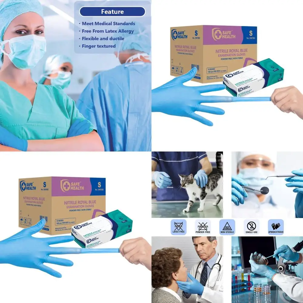 Одноразовые нитриловые перчатки - без латекса, без пудры, толщина 3,5 мил, синие, медицинского класса, идеально подходят для общего использования и уборки.
Одноразовые нитриловые перчатки - без латекса, без пудры, толщина 3,5 мил, синие, медицинского класса, идеально подходят для общего использования и уборки.