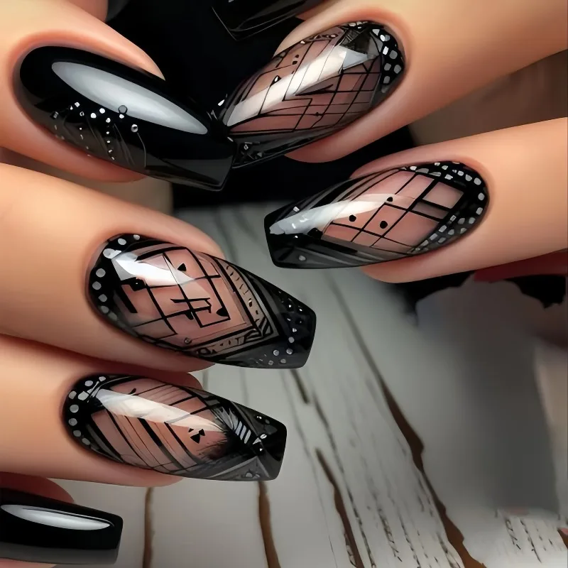 24PCS New False Nails Sweet Cool Style Dark Black Hollow Butterfly Cicada Wings Press on Nails Gradient Ballet Edgy Fake Nails
24PCS New False Nails Sweet Cool Style Dark Black Hollow Butterfly Cicada Wings Press on Nails Gradient Ballet Edgy Fake Nails