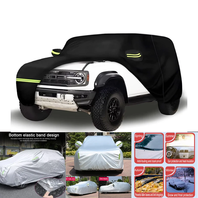Waterproof Car Covers For 2021-2024 Ford Bronco 2 Door(Black) 210T Custom Outdoor Storm Hood
Waterproof Car Covers For 2021-2024 Ford Bronco 2 Door(Black) 210T Custom Outdoor Storm Hood