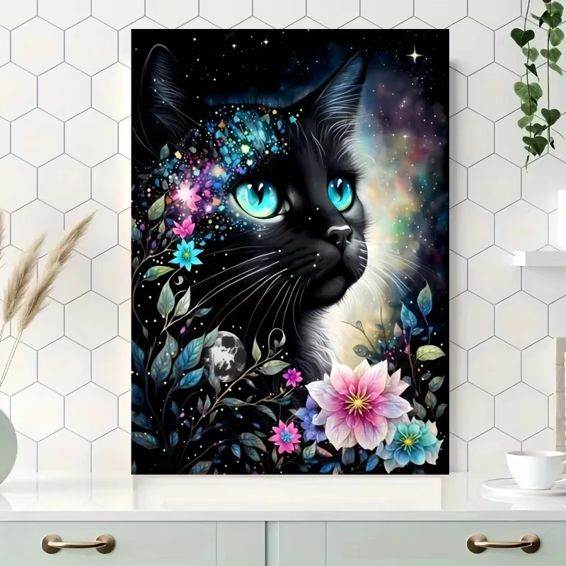 1000pcs Jigsaw Puzzle - Black Cat with Blue Eyes, Floral & Cosmic Nebula Design - Thick Cutting Edge Pieces, Challenging Puzzle
1000pcs Jigsaw Puzzle - Black Cat with Blue Eyes, Floral & Cosmic Nebula Design - Thick Cutting Edge Pieces, Challenging Puzzle