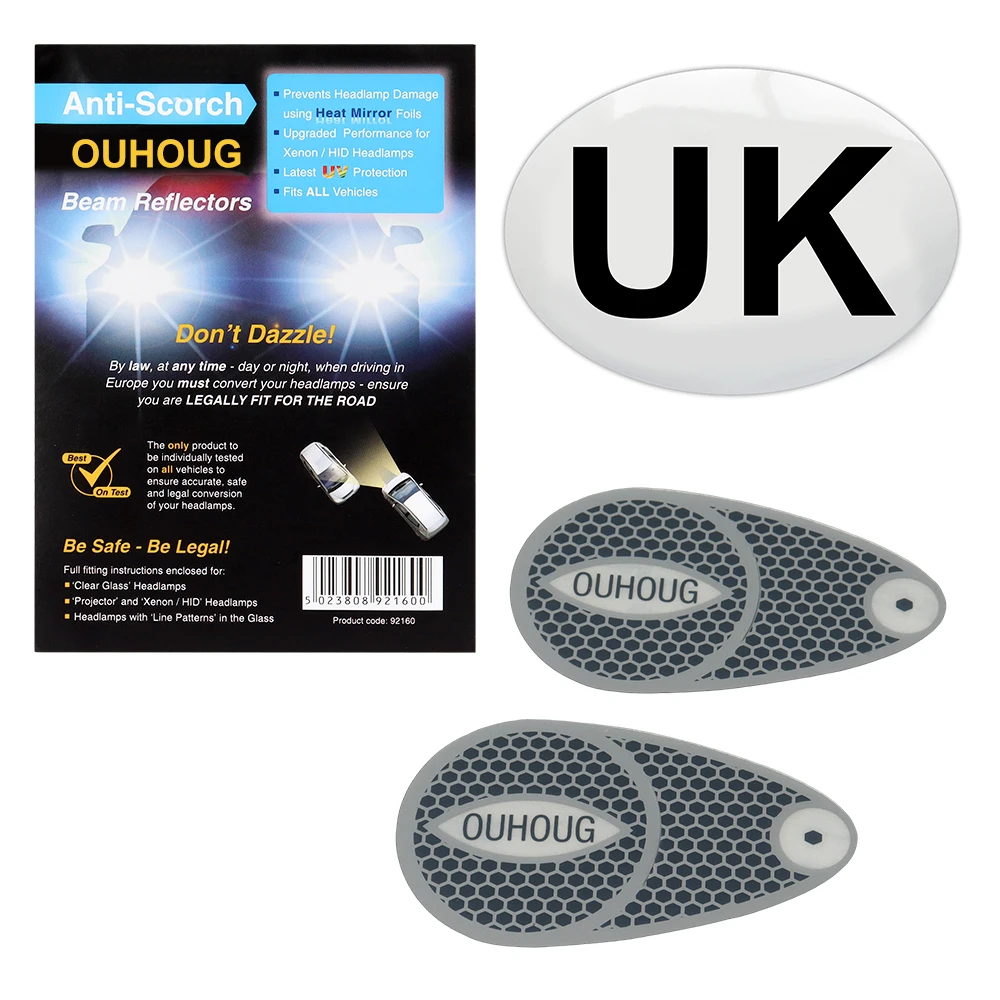 Universal Car Headlight Beam Deflectors Converter Stickers Anti-Scorch Headlamp Adaptors With UK Decal Car Light Accessories
Universal Car Headlight Beam Deflectors Converter Stickers Anti-Scorch Headlamp Adaptors With UK Decal Car Light Accessories